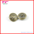 Metal Shank Coat Button with 3D Embossed Logo